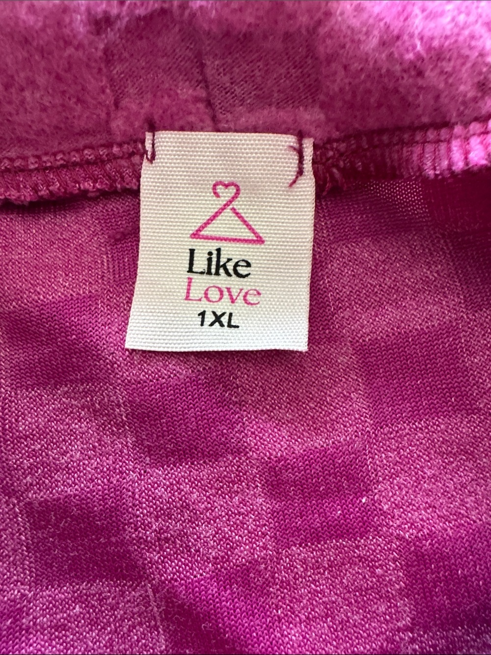 Like Love Women's Fuchsia Textured Shift Dress - Sz 1xl - Picture 2 of 6